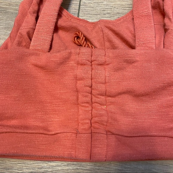 GYMSHARK Moroccan red Jersey ruched shorts bra - Picture 9 of 11